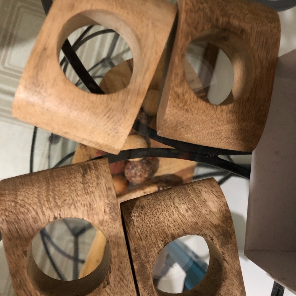 Wood napkin rings
